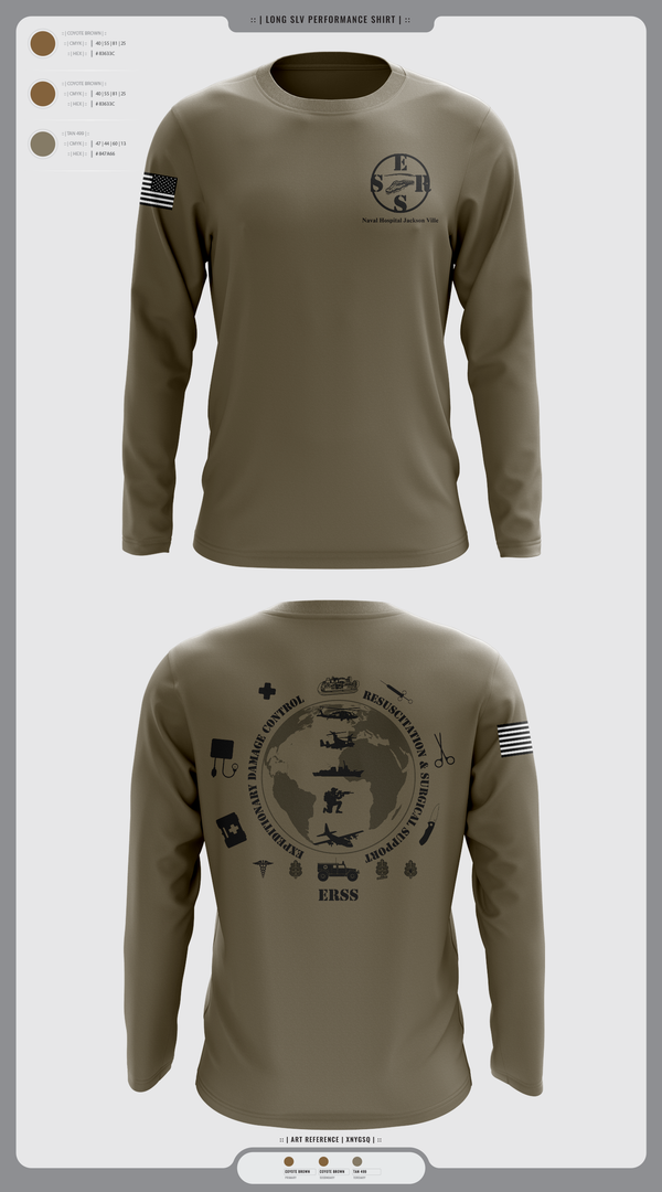 Long Sleeve Performance Shirt, Naval Hospital Jacksonville ERSS, , Teamtime, Team time, sublimation, custom sports apparel, team uniforms, spirit wear, spiritwear, sports uniforms, custom shirts, team store, custom team store, fundraiser sports, apparel fundraiser