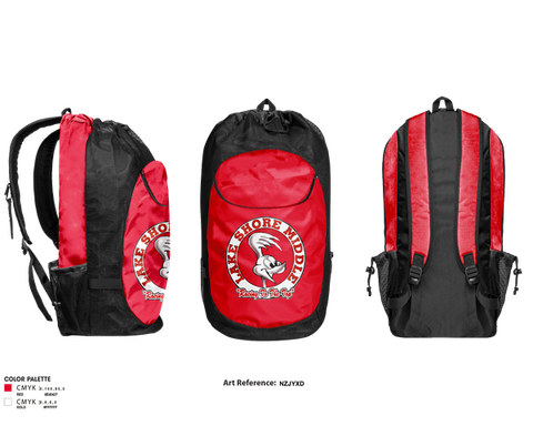 Gear Bag, Lake Shore Middle School Basketball, Men's Basketball, Teamtime, Team time, sublimation, custom sports apparel, team uniforms, spirit wear, spiritwear, sports uniforms, custom shirts, team store, custom team store, fundraiser sports, apparel fundraiser