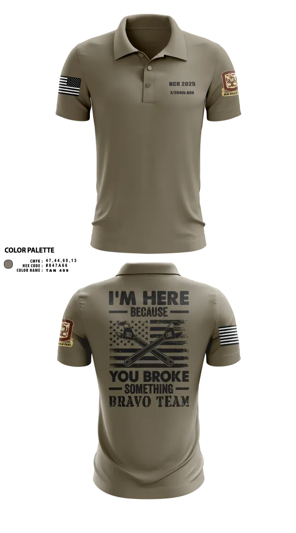 Short Sleeve Performance Polo, 1/204th ADA, , Teamtime, Team time, sublimation, custom sports apparel, team uniforms, spirit wear, spiritwear, sports uniforms, custom shirts, team store, custom team store, fundraiser sports, apparel fundraiser