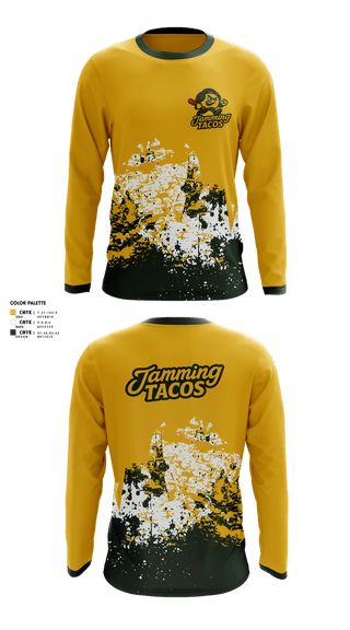 Long Sleeve Performance Shirt, Jamming Tacos, Baseball, Teamtime, Team time, sublimation, custom sports apparel, team uniforms, spirit wear, spiritwear, sports uniforms, custom shirts, team store, custom team store, fundraiser sports, apparel fundraiser