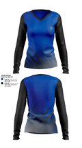 Marian Crusaders Soccer 38611579 Women's Long Sleeve V-neck Shirt - 1
