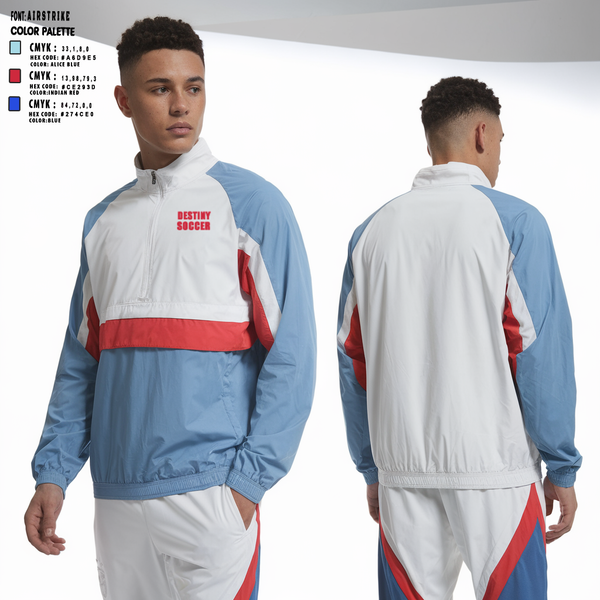 Windbreaker, Destiny, Men's Soccer, Teamtime, Team time, sublimation, custom sports apparel, team uniforms, spirit wear, spiritwear, sports uniforms, custom shirts, team store, custom team store, fundraiser sports, apparel fundraiser