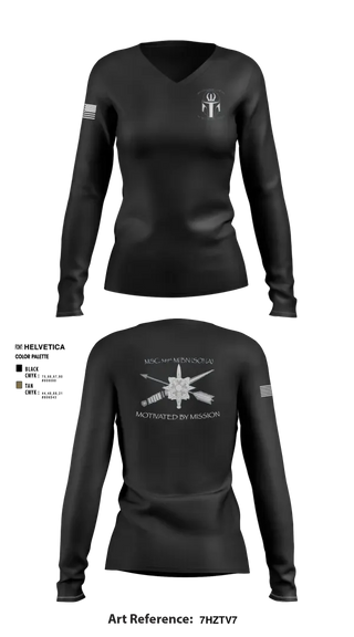 Womens Long Sleeve Vneck Shirt, MSC 389th MI BN (SO) (A), Army, Teamtime, Team time, sublimation, custom sports apparel, team uniforms, spirit wear, spiritwear, sports uniforms, custom shirts, team store, custom team store, fundraiser sports, apparel fundraiser
