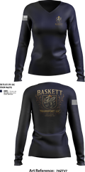 Baskett Transport LLC 45645919 Women's Long Sleeve V-neck Shirt - 30