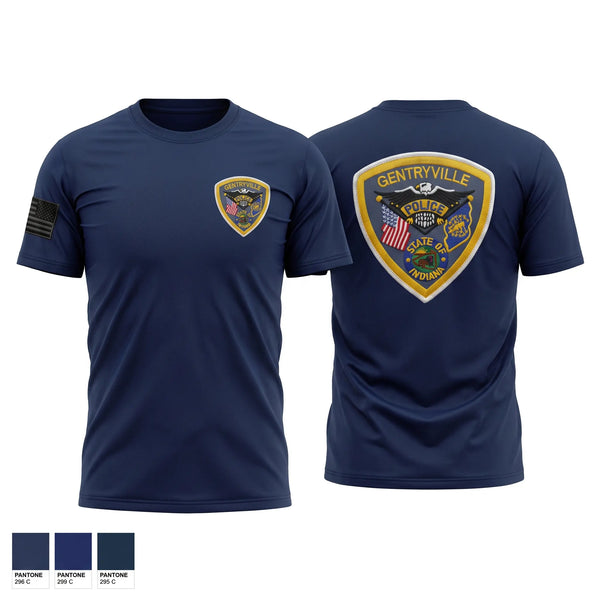 Old School Cotton Feel Shirt, GENTRYVILLE POLICE DEPARTMENT, Police, Teamtime, Team time, sublimation, custom sports apparel, team uniforms, spirit wear, spiritwear, sports uniforms, custom shirts, team store, custom team store, fundraiser sports, apparel fundraiser