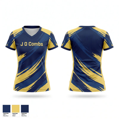J O Combs Women's Short Sleeve V-neck Shirt - 1