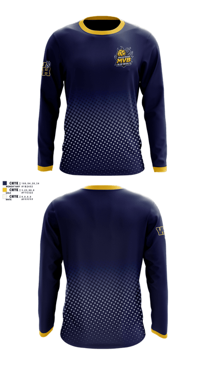 Blue devils volleyball 65846214 Long Sleeve Performance Shirt 2