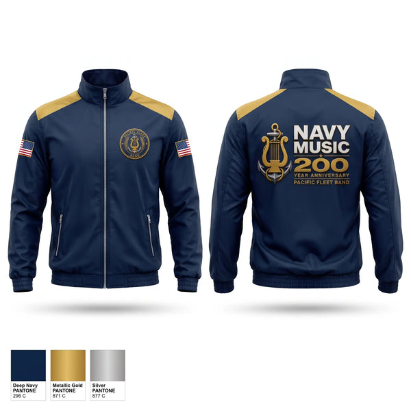 Windbreaker, Pacific Fleet Band, Navy, Teamtime, Team time, sublimation, custom sports apparel, team uniforms, spirit wear, spiritwear, sports uniforms, custom shirts, team store, custom team store, fundraiser sports, apparel fundraiser