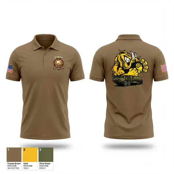 Short Sleeve Performance Polo, 478th Trasportation Company, Army, Teamtime, Team time, sublimation, custom sports apparel, team uniforms, spirit wear, spiritwear, sports uniforms, custom shirts, team store, custom team store, fundraiser sports, apparel fundraiser