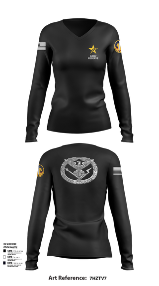 Womens Long Sleeve Vneck Shirt, ARCC, Army, Teamtime, Team time, sublimation, custom sports apparel, team uniforms, spirit wear, spiritwear, sports uniforms, custom shirts, team store, custom team store, fundraiser sports, apparel fundraiser
