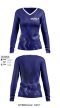 Orland Jr Trojans Cheer 6207473 Women's Long Sleeve V-neck Shirt - 1