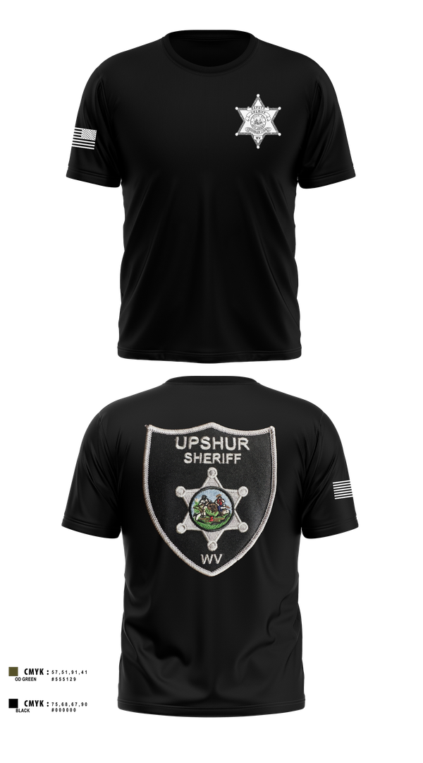 Upshur County Sheriff’s Office 76177638 Old School Cotton Feel Shirt - 1