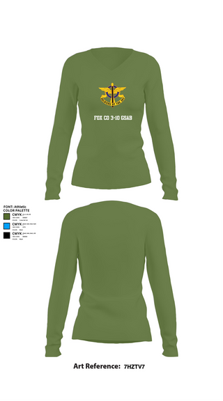 Womens Long Sleeve Vneck Shirt, Fox Co 3-10 GSAB, , Teamtime, Team time, sublimation, custom sports apparel, team uniforms, spirit wear, spiritwear, sports uniforms, custom shirts, team store, custom team store, fundraiser sports, apparel fundraiser