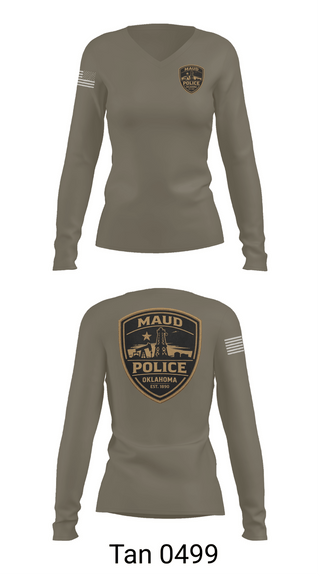 Womens Long Sleeve Vneck Shirt, Maud Police, Police, Teamtime, Team time, sublimation, custom sports apparel, team uniforms, spirit wear, spiritwear, sports uniforms, custom shirts, team store, custom team store, fundraiser sports, apparel fundraiser