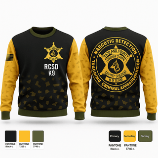 Crew Neck Sweatshirt, RCSD K9, Police, Teamtime, Team time, sublimation, custom sports apparel, team uniforms, spirit wear, spiritwear, sports uniforms, custom shirts, team store, custom team store, fundraiser sports, apparel fundraiser