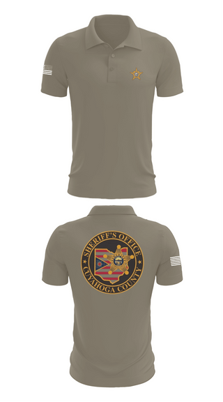 Short Sleeve Performance Polo, Cuyahoga County Sheriff, Police, Teamtime, Team time, sublimation, custom sports apparel, team uniforms, spirit wear, spiritwear, sports uniforms, custom shirts, team store, custom team store, fundraiser sports, apparel fundraiser