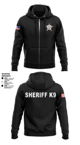 Zip Hoodie, Bedford County Sheriff K9 Unit, Police, Teamtime, Team time, sublimation, custom sports apparel, team uniforms, spirit wear, spiritwear, sports uniforms, custom shirts, team store, custom team store, fundraiser sports, apparel fundraiser