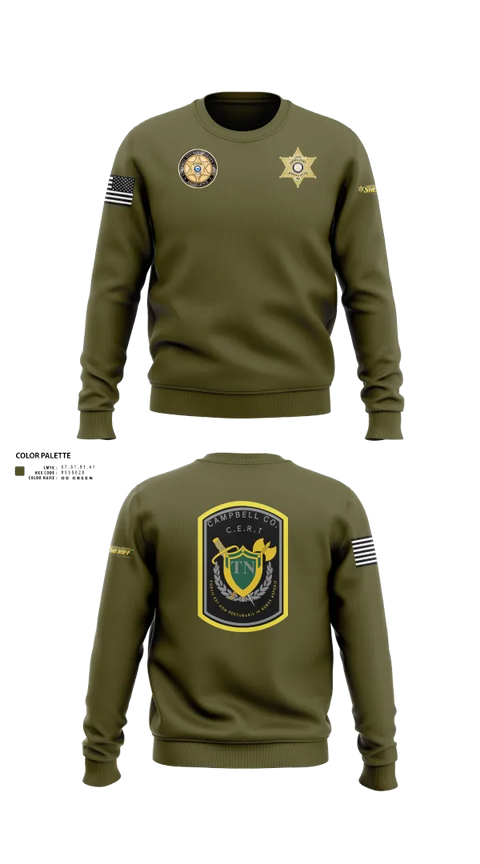 Crew Neck Sweatshirt, C.C.S.O. CERT, , Teamtime, Team time, sublimation, custom sports apparel, team uniforms, spirit wear, spiritwear, sports uniforms, custom shirts, team store, custom team store, fundraiser sports, apparel fundraiser