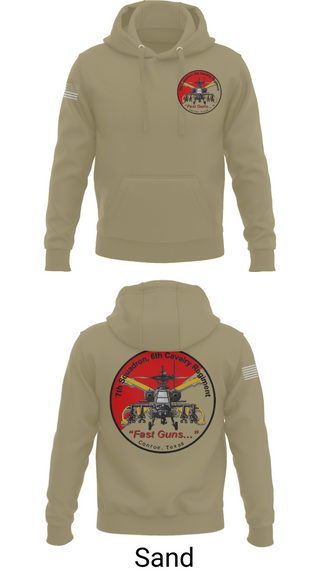 Hoodie, 7th Squadron, Sixth Cavalry Regiment, , Teamtime, Team time, sublimation, custom sports apparel, team uniforms, spirit wear, spiritwear, sports uniforms, custom shirts, team store, custom team store, fundraiser sports, apparel fundraiser