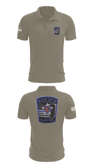 Short Sleeve Performance Polo, Forest view police, Police, Teamtime, Team time, sublimation, custom sports apparel, team uniforms, spirit wear, spiritwear, sports uniforms, custom shirts, team store, custom team store, fundraiser sports, apparel fundraiser