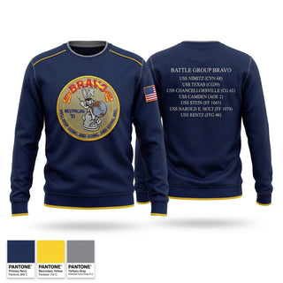 Crew Neck Sweatshirt, BATTLE GROUP BRAVO, Navy, Teamtime, Team time, sublimation, custom sports apparel, team uniforms, spirit wear, spiritwear, sports uniforms, custom shirts, team store, custom team store, fundraiser sports, apparel fundraiser