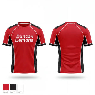 Old School Cotton Feel Shirt, Duncan Demons, Tennis, Teamtime, Team time, sublimation, custom sports apparel, team uniforms, spirit wear, spiritwear, sports uniforms, custom shirts, team store, custom team store, fundraiser sports, apparel fundraiser