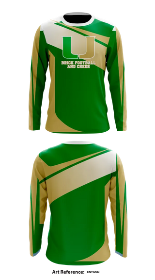 Long Sleeve Performance Shirt, Brick Football & Cheer, Football, Teamtime, Team time, sublimation, custom sports apparel, team uniforms, spirit wear, spiritwear, sports uniforms, custom shirts, team store, custom team store, fundraiser sports, apparel fundraiser