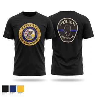 Old School Cotton Feel Shirt, Maryville IL Police Department, Police, Teamtime, Team time, sublimation, custom sports apparel, team uniforms, spirit wear, spiritwear, sports uniforms, custom shirts, team store, custom team store, fundraiser sports, apparel fundraiser