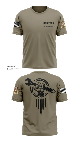 Old School Cotton Feel Shirt, 1/204th ADA, , Teamtime, Team time, sublimation, custom sports apparel, team uniforms, spirit wear, spiritwear, sports uniforms, custom shirts, team store, custom team store, fundraiser sports, apparel fundraiser