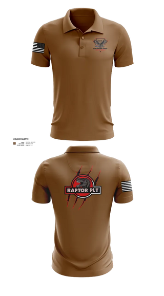 Short Sleeve Performance Polo, Raptor Platoon, 4-9 CAV, , Teamtime, Team time, sublimation, custom sports apparel, team uniforms, spirit wear, spiritwear, sports uniforms, custom shirts, team store, custom team store, fundraiser sports, apparel fundraiser