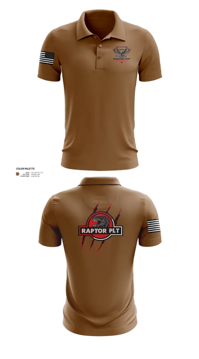 Raptor Platoon, 4-9 CAV 26880110 Short Sleeve Performance Polo - 21