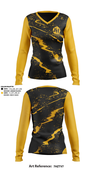 Womens Long Sleeve Vneck Shirt, Kenowa Hills Volleyball, Women's Volleyball, Teamtime, Team time, sublimation, custom sports apparel, team uniforms, spirit wear, spiritwear, sports uniforms, custom shirts, team store, custom team store, fundraiser sports, apparel fundraiser