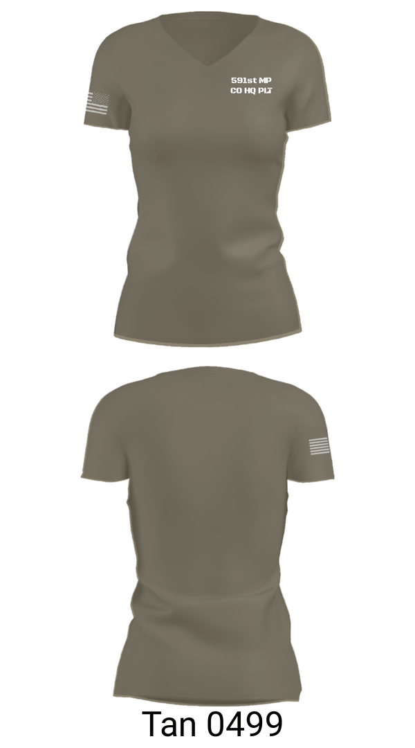 Women's Short Sleeve Vneck Shirt, 591st MP CO HQ PLT, Army, Teamtime, Team time, sublimation, custom sports apparel, team uniforms, spirit wear, spiritwear, sports uniforms, custom shirts, team store, custom team store, fundraiser sports, apparel fundraiser