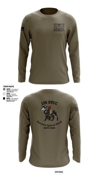 Long Sleeve Performance Shirt, 136 EVCC, Army, Teamtime, Team time, sublimation, custom sports apparel, team uniforms, spirit wear, spiritwear, sports uniforms, custom shirts, team store, custom team store, fundraiser sports, apparel fundraiser