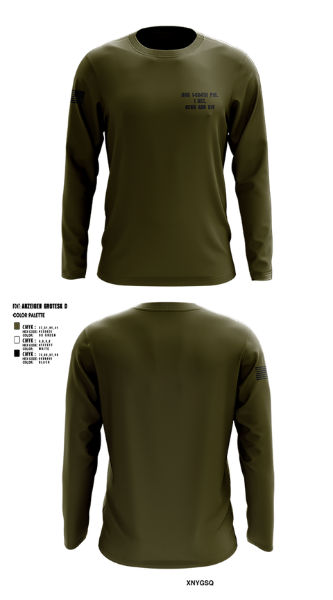 Long Sleeve Performance Shirt, HHC 1-504TH PIR, 1 BCT, 82ND ABN DIV, , Teamtime, Team time, sublimation, custom sports apparel, team uniforms, spirit wear, spiritwear, sports uniforms, custom shirts, team store, custom team store, fundraiser sports, apparel fundraiser