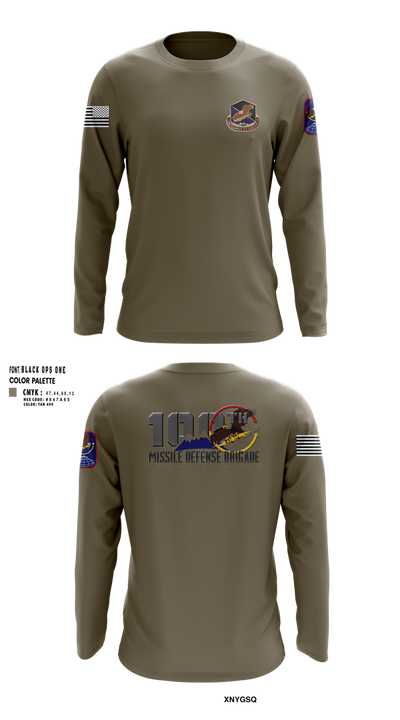 100th Missile Defense Brigade 43971287 Long Sleeve Performance Shirt 23