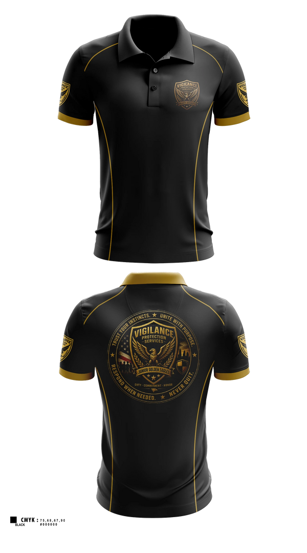 Short Sleeve Performance Polo, Vigilance Protection Services, , Teamtime, Team time, sublimation, custom sports apparel, team uniforms, spirit wear, spiritwear, sports uniforms, custom shirts, team store, custom team store, fundraiser sports, apparel fundraiser