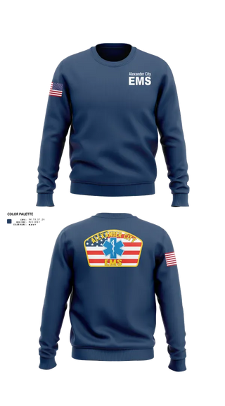 Crew Neck Sweatshirt, Alexander City EMS, EMS/EMT, Teamtime, Team time, sublimation, custom sports apparel, team uniforms, spirit wear, spiritwear, sports uniforms, custom shirts, team store, custom team store, fundraiser sports, apparel fundraiser