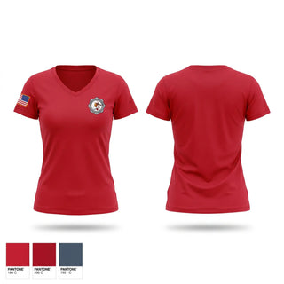 Womens Short Sleeve Vneck Shirt, Firearms instructor, Police, Teamtime, Team time, sublimation, custom sports apparel, team uniforms, spirit wear, spiritwear, sports uniforms, custom shirts, team store, custom team store, fundraiser sports, apparel fundraiser
