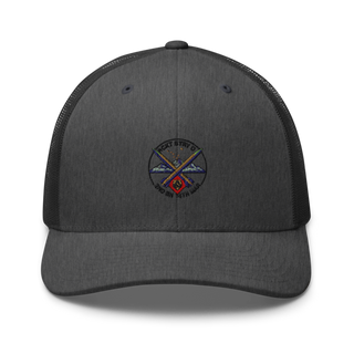 RCKT BTRY D 2nd BN 14th MAR 78897575 Retro Trucker Hat | Yupoong 6606