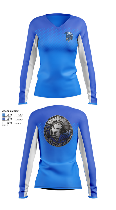 WMS SPRATANS 75093903 Women's Long Sleeve V-neck Shirt - 1
