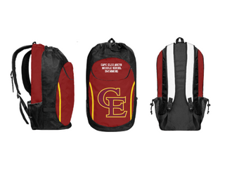 Gear Bag, Cape Elizabeth Middle School Swimming, Swimming, Teamtime, Team time, sublimation, custom sports apparel, team uniforms, spirit wear, spiritwear, sports uniforms, custom shirts, team store, custom team store, fundraiser sports, apparel fundraiser