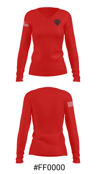 Women's Long Sleeve Vneck Shirt, Erick High School Basketball, Women's Basketball, Teamtime, Team time, sublimation, custom sports apparel, team uniforms, spirit wear, spiritwear, sports uniforms, custom shirts, team store, custom team store, fundraiser sports, apparel fundraiser