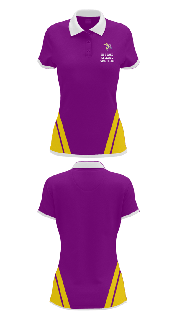 Women's Short Sleeve Performance Polo, Defiance College Wrestling, Wrestling, Teamtime, Team time, sublimation, custom sports apparel, team uniforms, spirit wear, spiritwear, sports uniforms, custom shirts, team store, custom team store, fundraiser sports, apparel fundraiser
