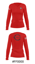 Campbell High School Basketball 21557333 Women's Long Sleeve V-neck Shirt - 20