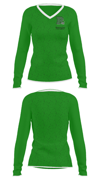 Women's Long Sleeve Vneck Shirt, Rapoport Academy Public School-Meyer High School Basketball, Women's Basketball, Teamtime, Team time, sublimation, custom sports apparel, team uniforms, spirit wear, spiritwear, sports uniforms, custom shirts, team store, custom team store, fundraiser sports, apparel fundraiser