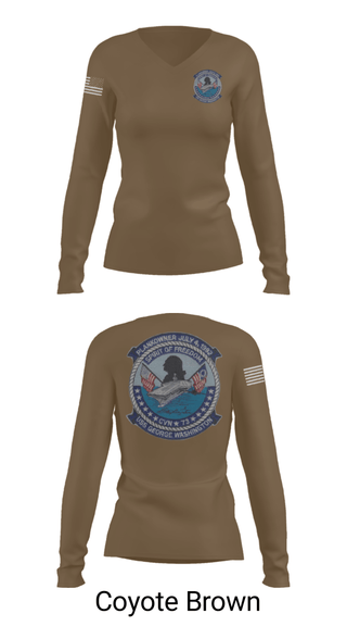 Women's Long Sleeve Vneck Shirt, , Navy, Teamtime, Team time, sublimation, custom sports apparel, team uniforms, spirit wear, spiritwear, sports uniforms, custom shirts, team store, custom team store, fundraiser sports, apparel fundraiser