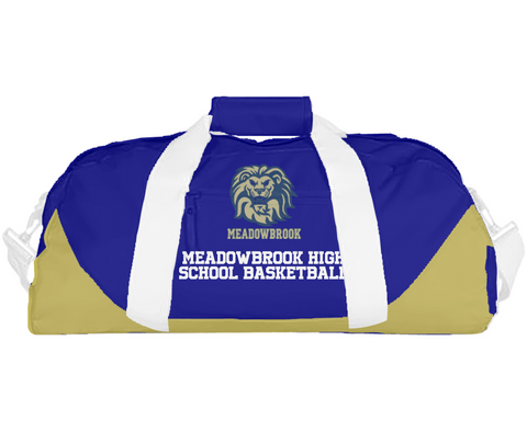 Duffle Bag, Meadowbrook High School Basketball, Women's Basketball, Teamtime, Team time, sublimation, custom sports apparel, team uniforms, spirit wear, spiritwear, sports uniforms, custom shirts, team store, custom team store, fundraiser sports, apparel fundraiser