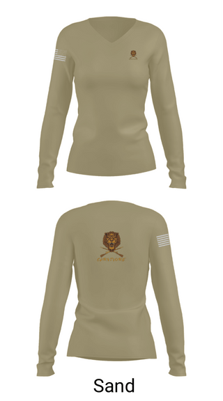 Women's Long Sleeve Vneck Shirt, 1-9 cav, Army, Teamtime, Team time, sublimation, custom sports apparel, team uniforms, spirit wear, spiritwear, sports uniforms, custom shirts, team store, custom team store, fundraiser sports, apparel fundraiser