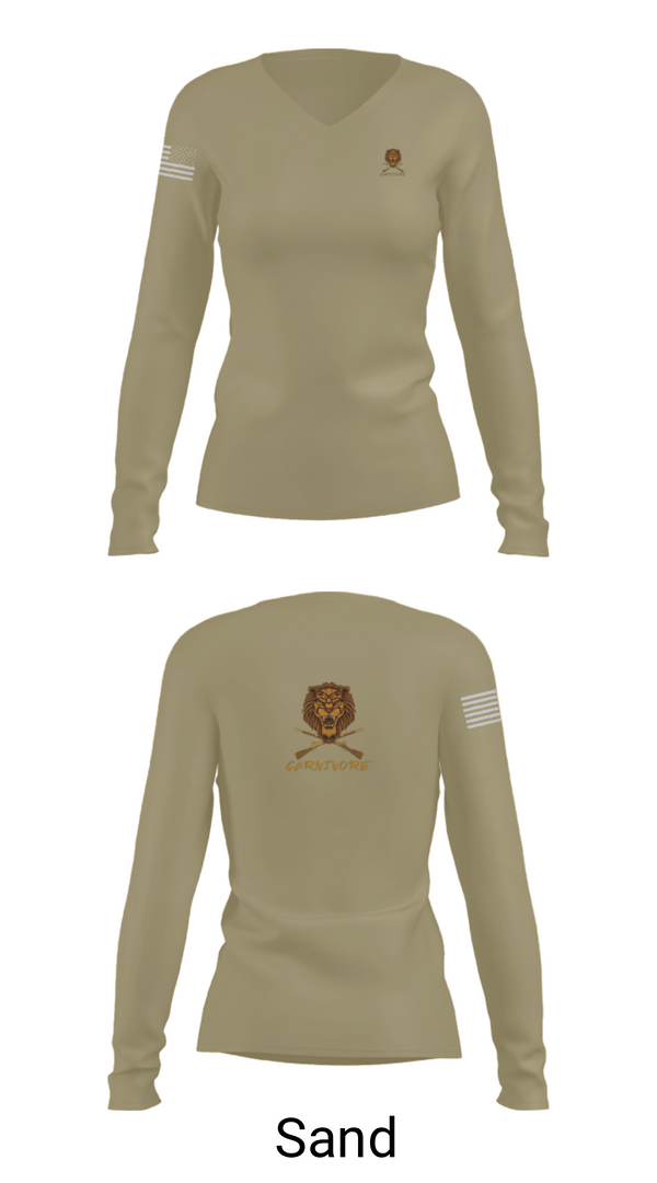 Women's Long Sleeve Vneck Shirt, 1-9 cav, Army, Teamtime, Team time, sublimation, custom sports apparel, team uniforms, spirit wear, spiritwear, sports uniforms, custom shirts, team store, custom team store, fundraiser sports, apparel fundraiser